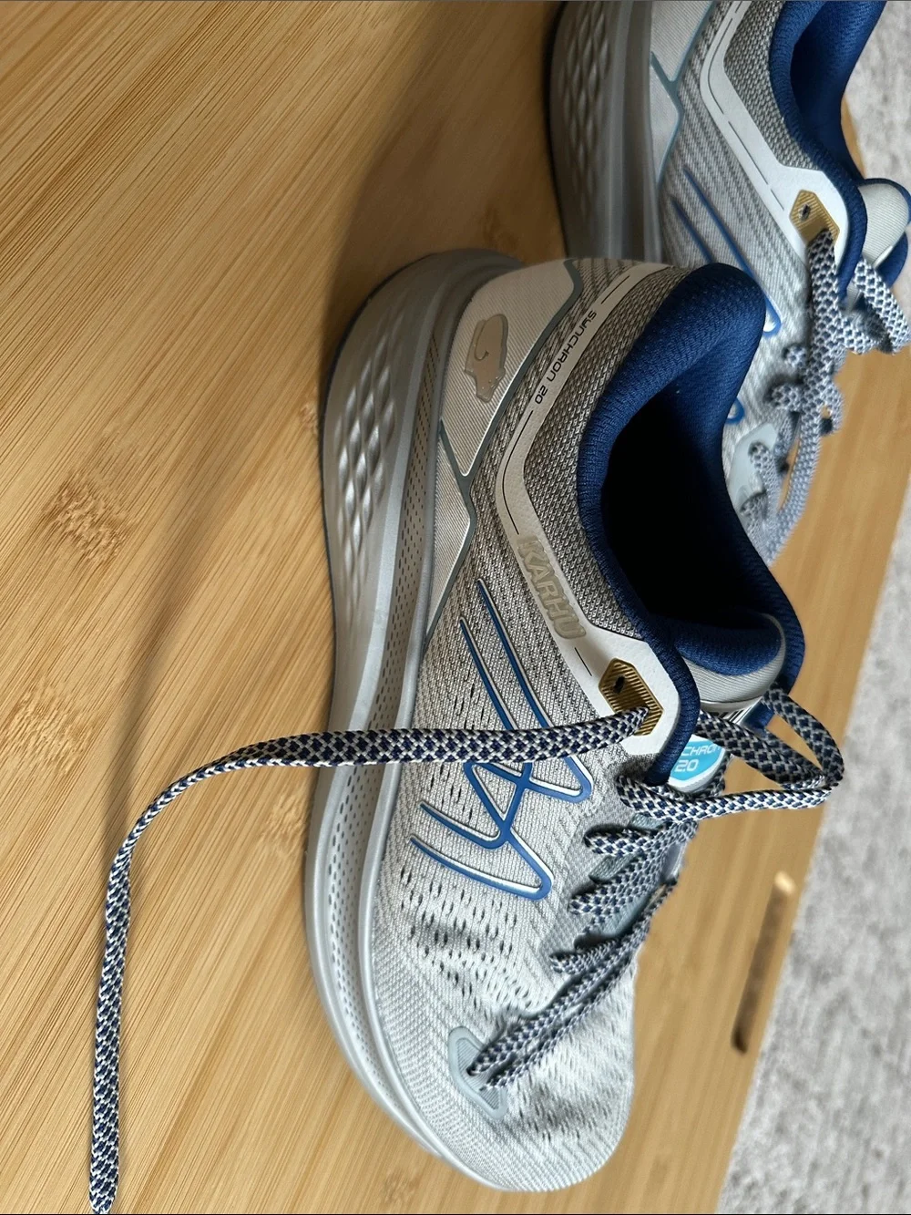 Men's Karhu Synchron 2.0 Lightweight Silver & Blue Performance Running Shoe 9.5